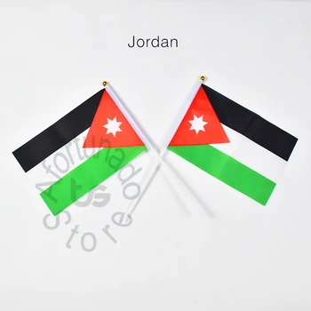 Jordánsko 14*21 cm 10pieces vlajky Zástavy Rukou máva Vlajkou Národnej Vlajky na stretnúť,Parade,party.Visí,dekorácie