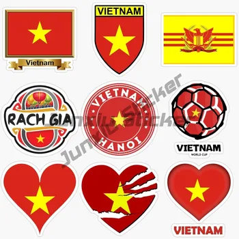 Vietnam Vlajka Mape Národné Odznak Vinyl Auto Nálepky Poškriabaniu-Dôkaz Opaľovací Krém Dekor Camper Windows Graffiti Odtlačkový