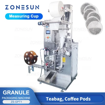 ZONESUN Automatické Teabag baliaci Stroj Granule Prášok sypaný Čaj Káva Fazuľa Vyplnenie a Utesnenie Výrobnej Linky ZS-GPT1